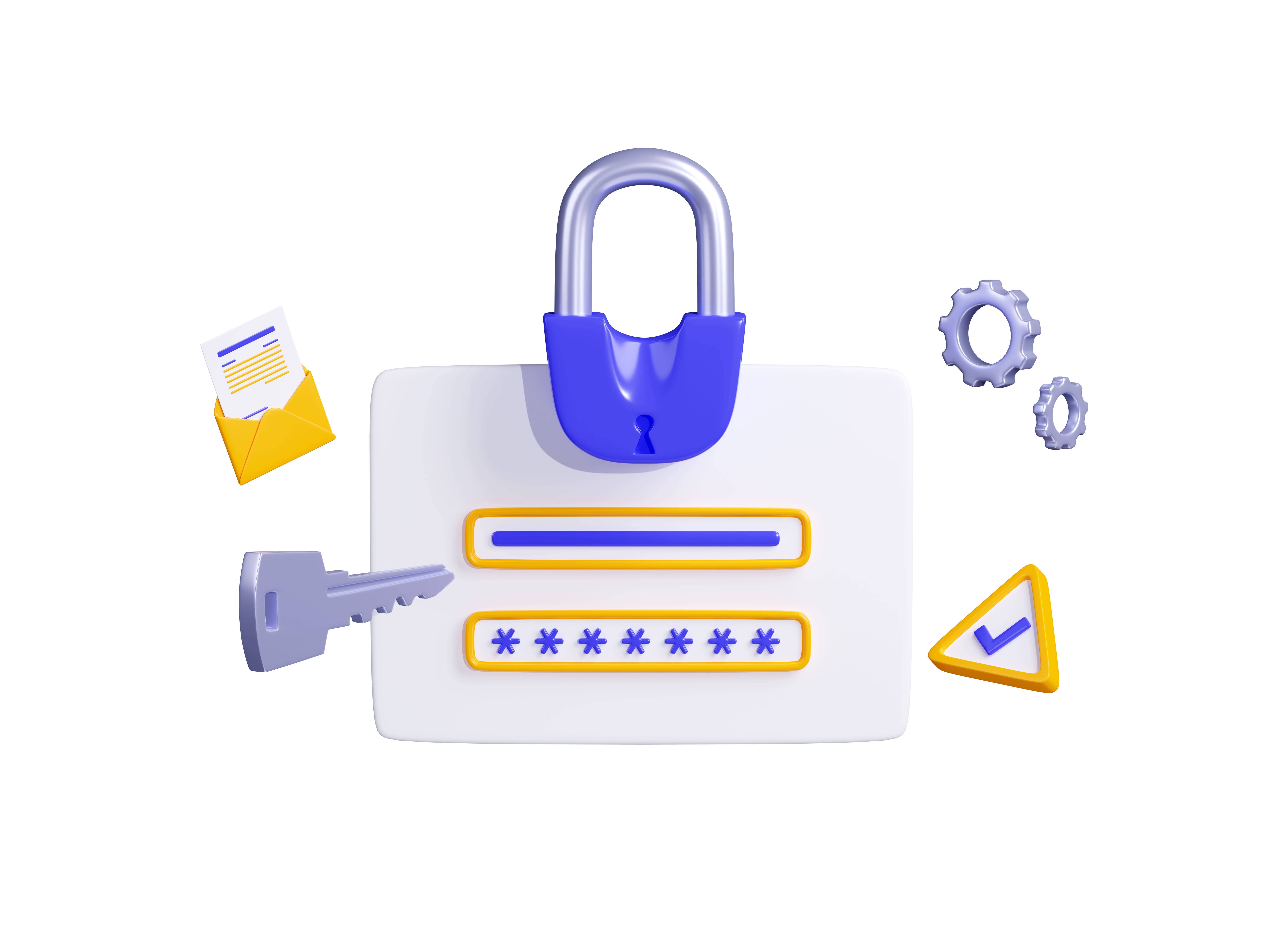 Padlock on PDF document illustration